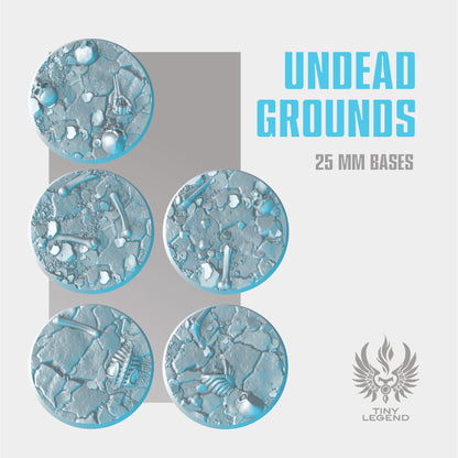 Undead grounds bases 25 mm STL