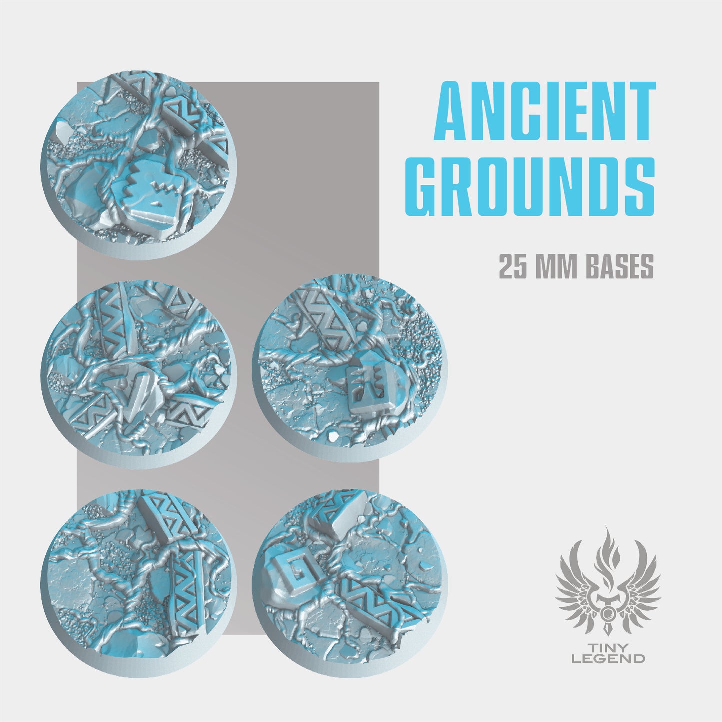 Ancient grounds bases 25 mm STL