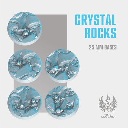 Crystal rocks bases 25 mm STL
