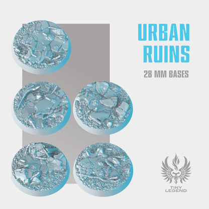 Urban ruins bases 28 mm STL