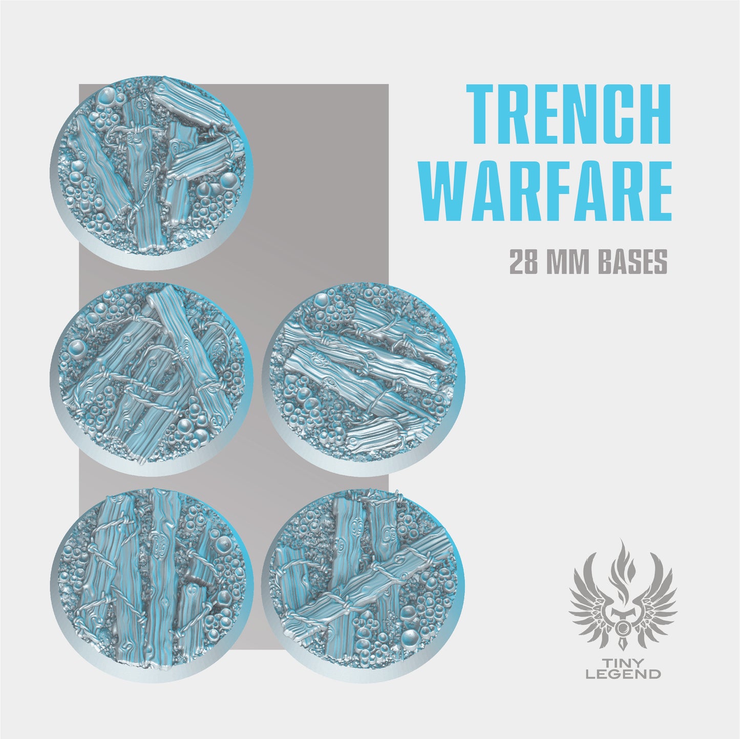 Trench warfare bases 28 mm STL