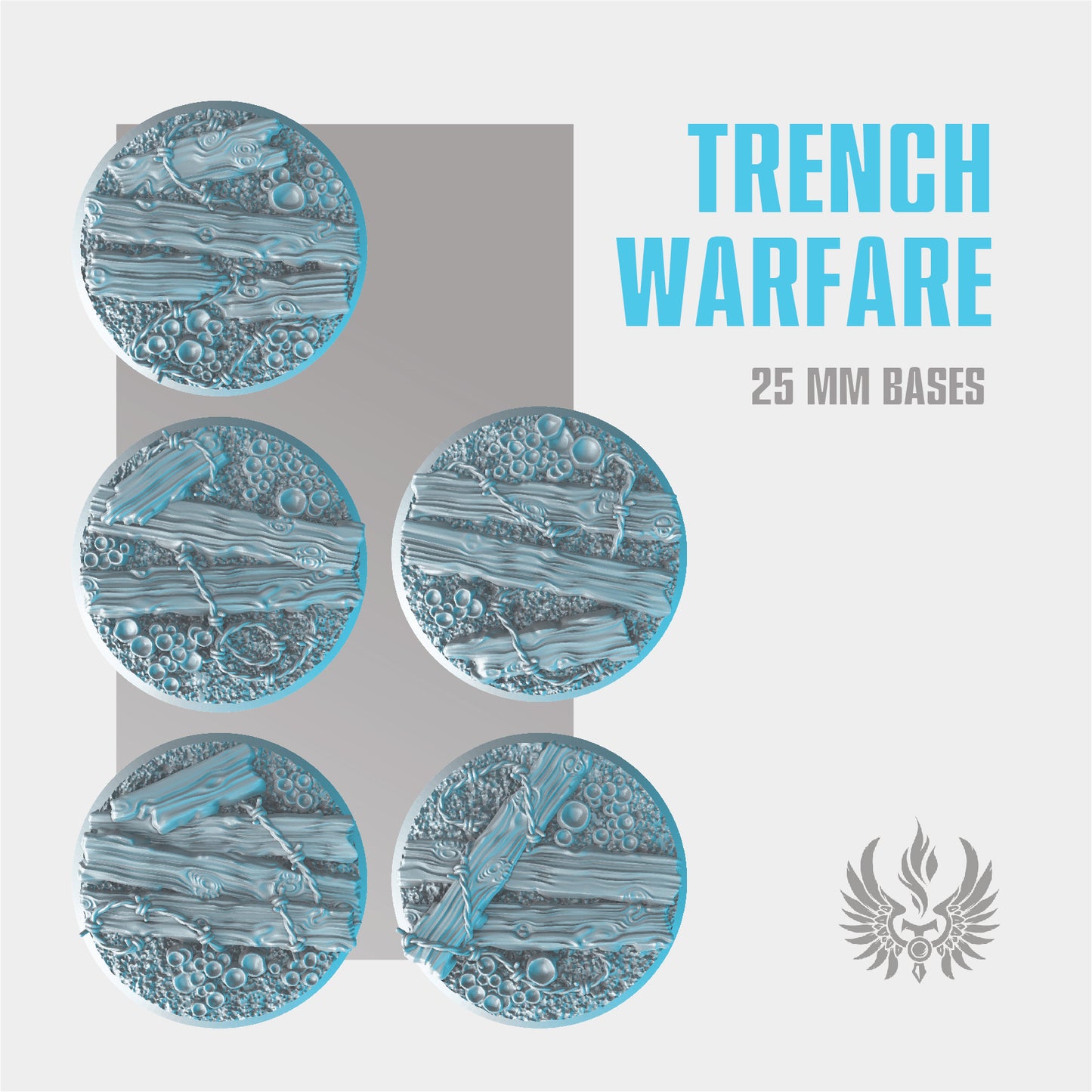 Trench warfare bases 25 mm STL