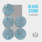 Black stone bases 25 mm set 1, STL
