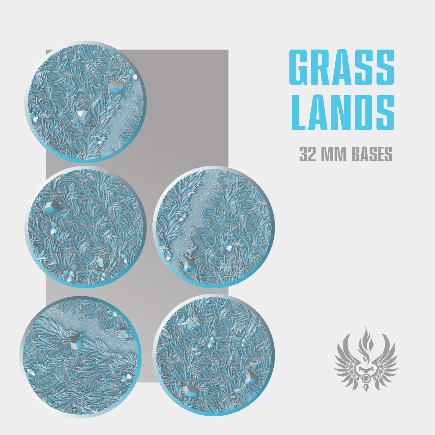 Grass Lands bases 32 mm STL