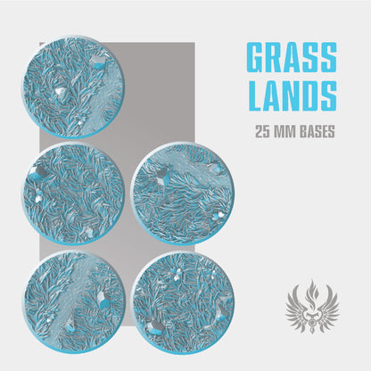 Grass Lands bases 25 mm STL