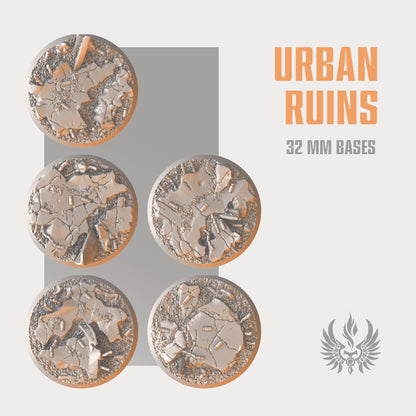 Urban ruins bases 32 mm