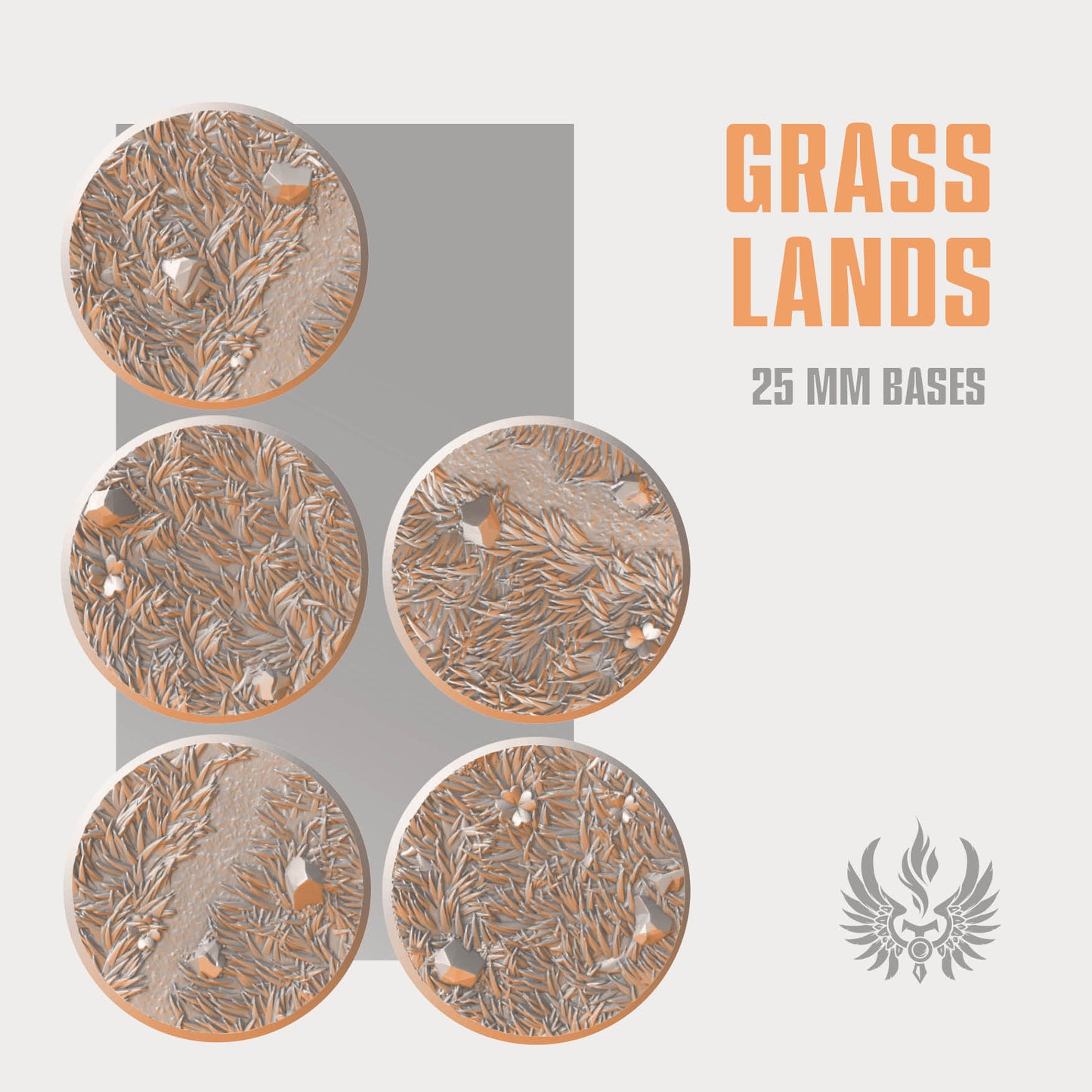 Grass Lands bases 25 mm