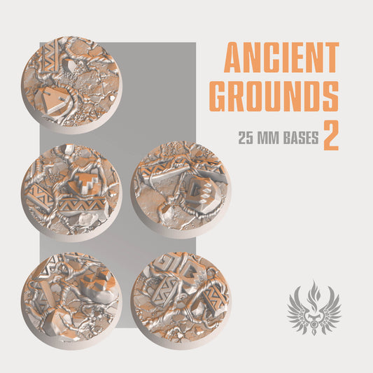 Ancient grounds bases 25 mm, set 2