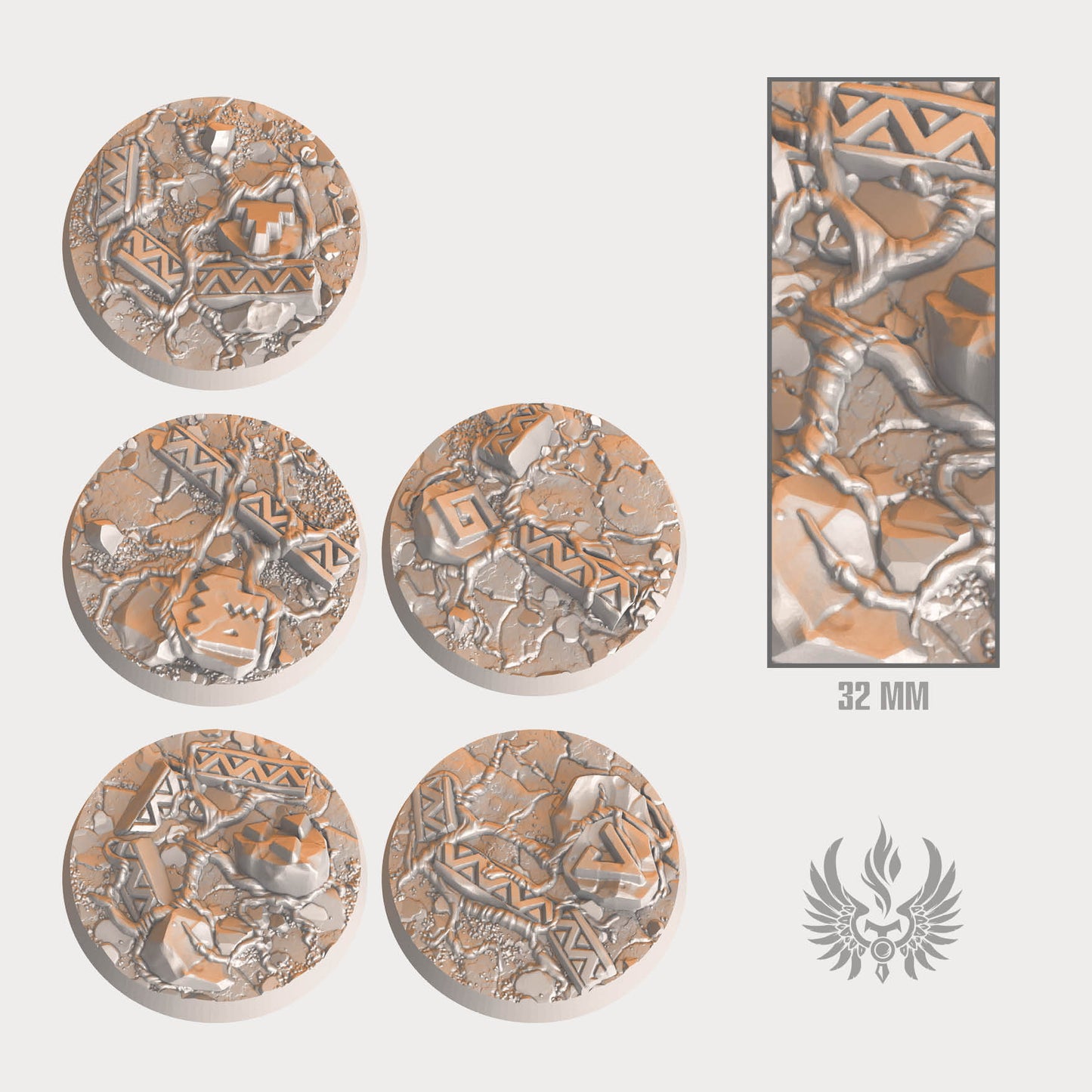 Ancient grounds bases 32 mm, set 1