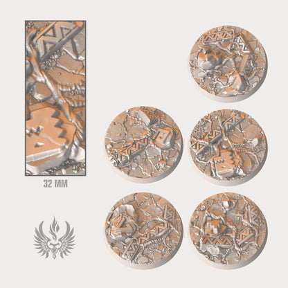 Ancient grounds bases 32 mm, set 1