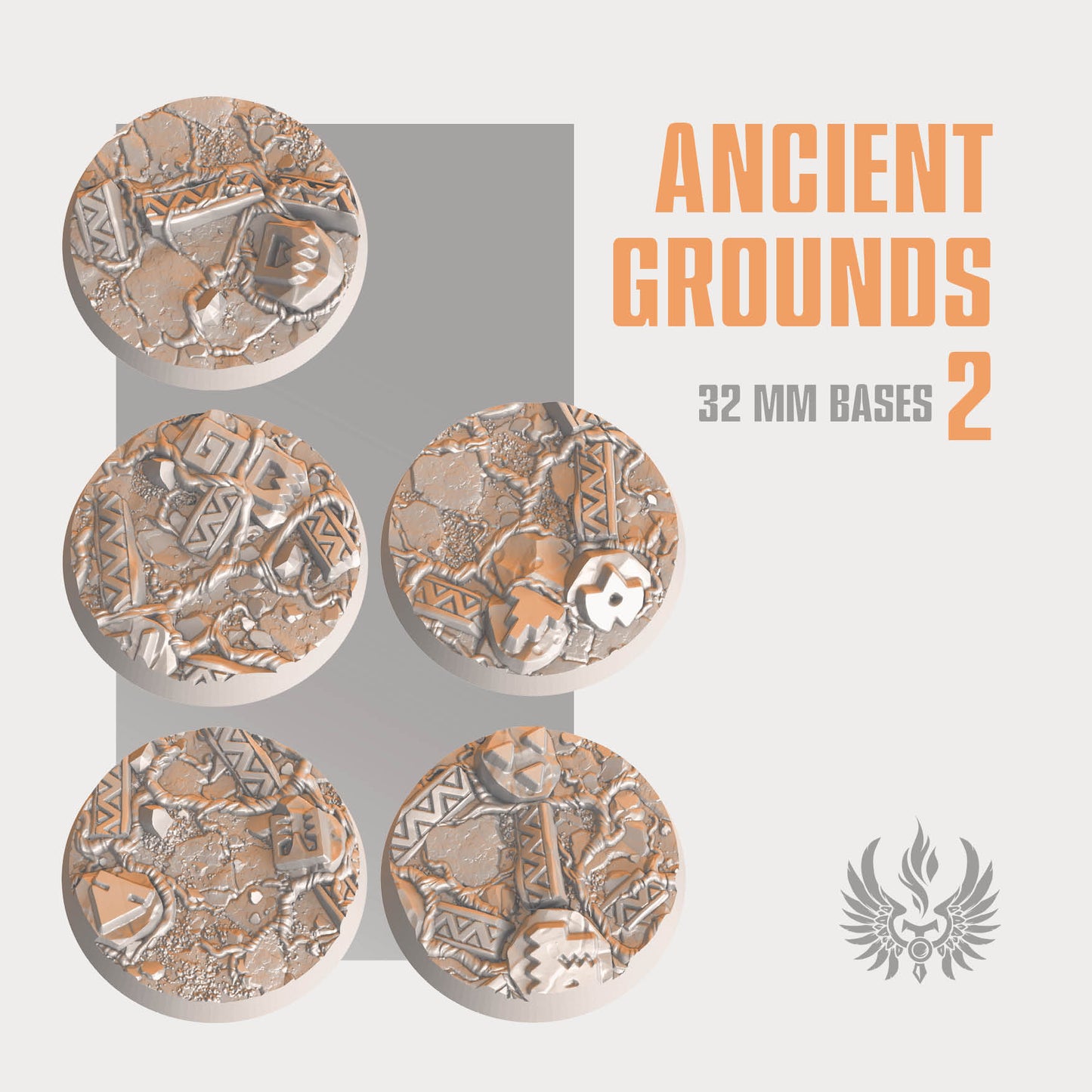 Ancient grounds bases 32 mm, set 2