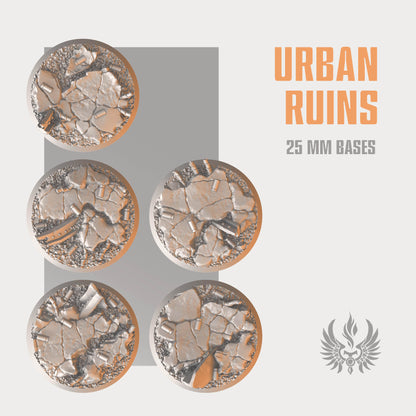 Urban ruins bases 25 mm